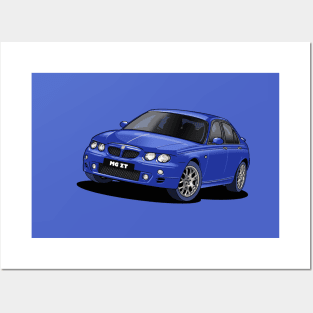 MG ZT saloon in Trophy Blue Posters and Art